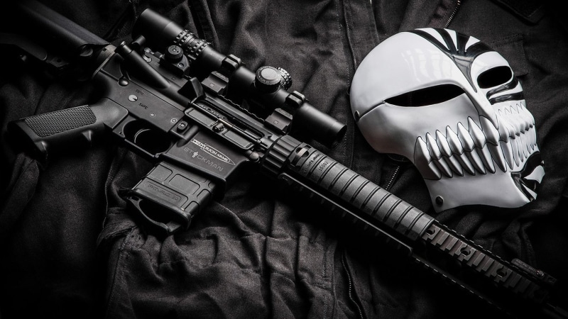 Mask, Firearm, Weapons, M4 Carbine, Gun, Assault Rifle, Colt AR-15, 720P