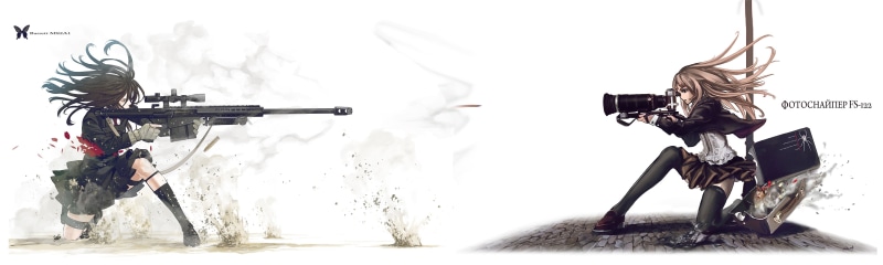 conflict, no people, M82A1, aggression, weapon, studio shot, equipment, Kozaki Yuusuke, filming, art and craft, indoors, film industry, nature, white background