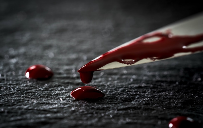 macro, knife, 2K, blood