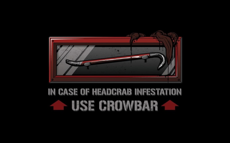 crowbar, half, headcrab, infestation, 720P, life, black, hd, case, use, video games
