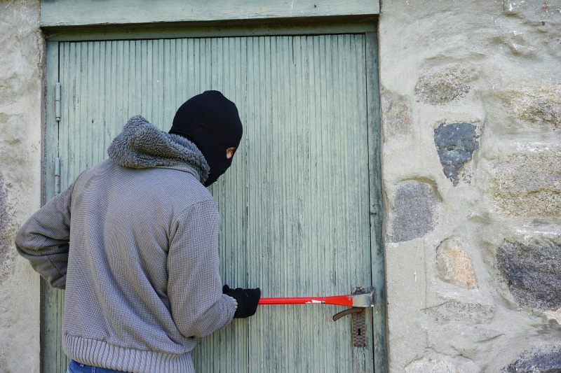 thief, door, day, lifestyles, wall - building feature, architecture, two people, break into, men, masquerade, people, man, entrance, teenager, burglary