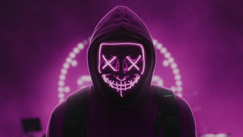 lights, mask, 1080P, violet skin