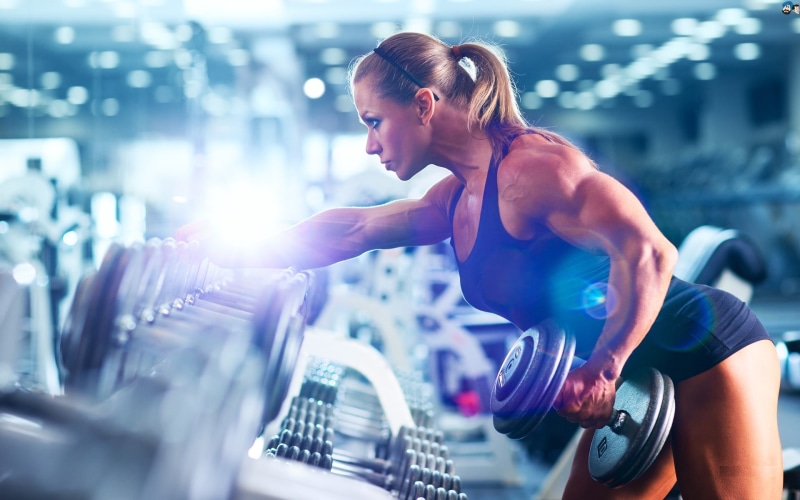 gym, adult, muscles, focus, human body part, healthy lifestyle, lens flare, wellbeing, blonde, strength, exercising, athlete, health club, sports training