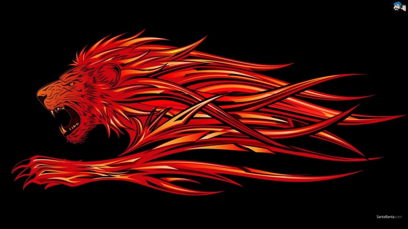 red, omdave, ab, amit, 3d and abstract, hrdave, 1080P, matu, lion, logo