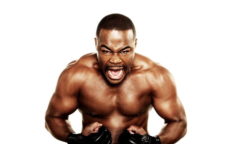 portrait, muscular build, men, front view, s, shouting, indoors, muscles, human muscle, young adult, males, aggression, chest, adult, cut out, Rashad Evans