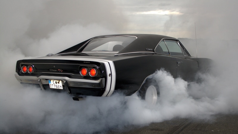 black cars, cloud - sky, Burnout, day, motor vehicle, speed, vehicle, communication, sports car, mode of transportation, motion, black, smoke - physical structure