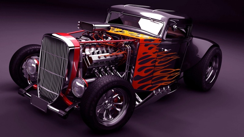 speed, black background, tire, studio shot, chrome, wheel, automotive design, car, antique car, sport, cut out, indoors, no people, single object, hot rod