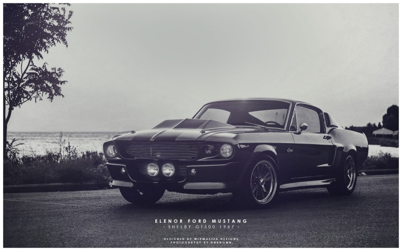 plant, nature, tree, motor vehicle, retro styled, day, car, no people, land vehicle, copy space, sky, transportation, Shelby GT500, mode of transportation