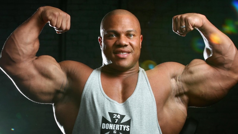 bodybuilder, top, phil heath, dohertys, champion, heath, gray, 1080P, men, athlete, s, tank, black, phil