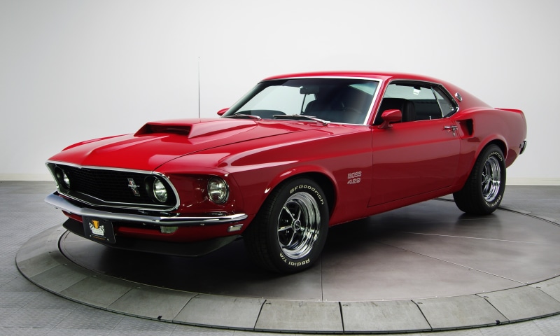1969, 4K, muscle car, boss, Mustang, boss 429, Ford, red