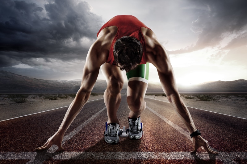 green, red, bending, athlete, tank, pose, cloud - sky, healthy lifestyle, clothing, sport, men, shorts, sports race, real people, competition, sky, s, top