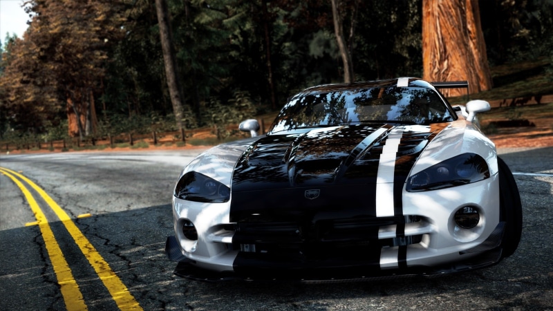 road, road marking, no people, transportation, travel, plant, outdoors, car, symbol, 2K, day, city, Dodge, Dodge Viper, silver, viper, sign, black, street