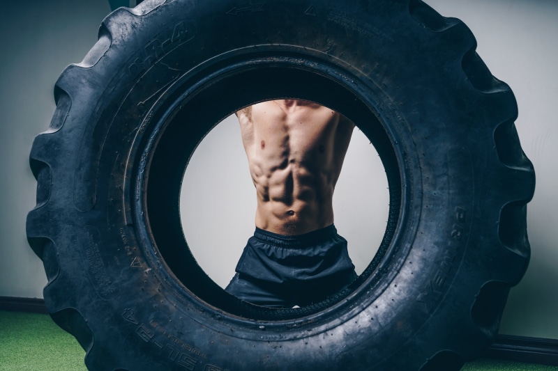 tire, Men, photo, aerospace industry, Gym, abs, car, day, motor vehicle, mode of transportation, Exercise, machinery, rubber, close-up, real people, males