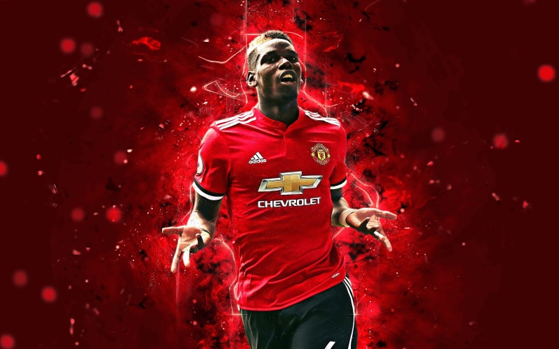 French, Paul Pogba, Manchester United F.C., Soccer, 4K