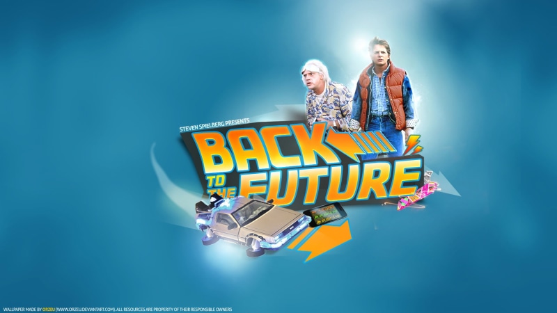 1080P, Dr. Emmett Brown, Back to the Future II (Movies), Back to the Future III (Movie), Marty McFly, car, Back to the Future, blue