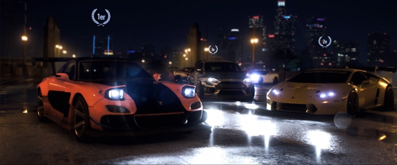 no people, coupe, city, illuminated, wet, multiplayer, motor vehicle, red, city life, black, motion, transportation, architecture, street, land vehicle