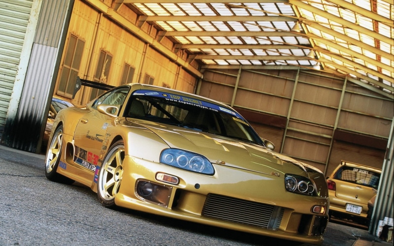 toyota, 1080P, 1920x1200, toyota supra, gold, cars, supra, coupe