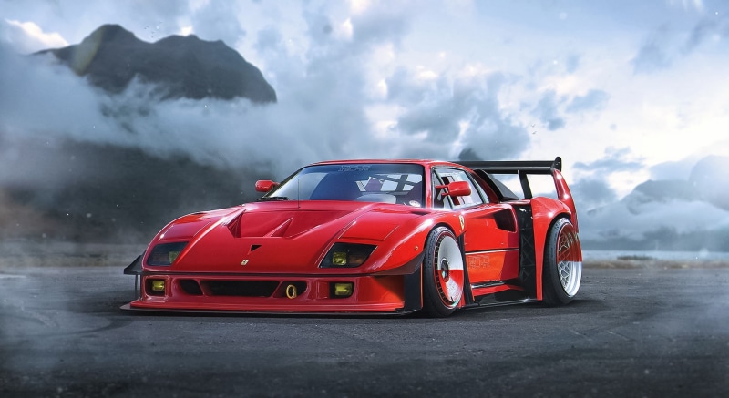 success, red, people, land vehicle, luxury, racecar, mode of transportation, nature, sports car, speed, cloud - sky, 1080P, sports race, sport, car, front view