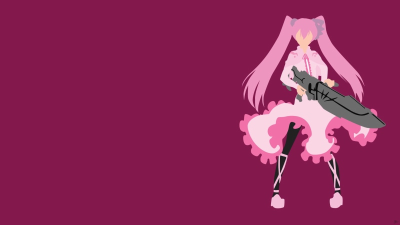 purple background, negative emotion, Akame ga Kill!, anime, purple, indoors, copy space, twintails, Mine (Akame ga Kill), representation, people, character