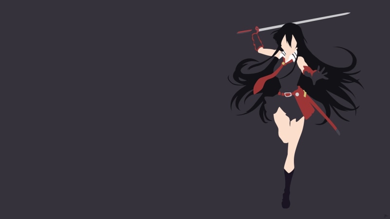motion, representation, art and craft, Akame, Akame ga Kill!, low angle view, haired, nature, studio shot, no people, cut out, sword, close-up, indoors