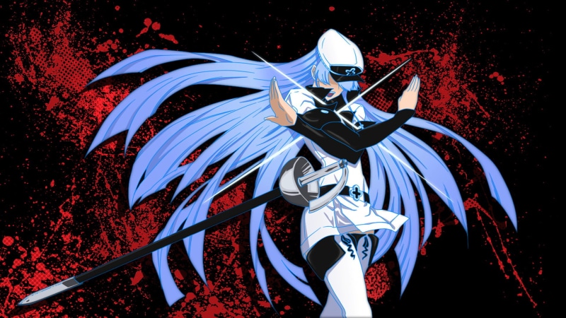 Anime, 1080P, Blue, Blood, Esdeath (Akame Ga Kill!), Akame ga Kill!, Red