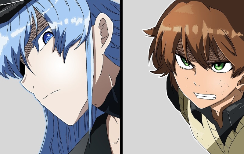 sky, day, art and craft, human representation, anime boys, mural, Tatsumi, close-up, no people, male likeness, outdoors, representation, sunlight, Esdeath
