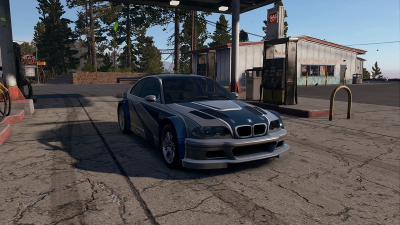 BMW M3 GTR, car, need for speed payback, Gas station, Need for Speed: Most Wanted, 1080P