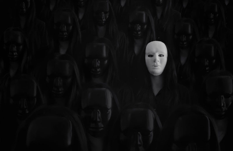 mask, dark, black, 2K, white