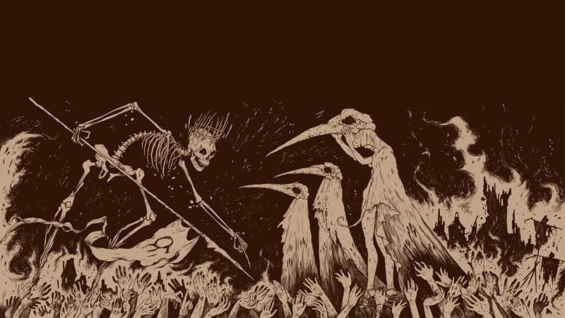 skeleton, death, video games, pathologic, plague doctors, apocalyptic, 1080P, brown, Plague