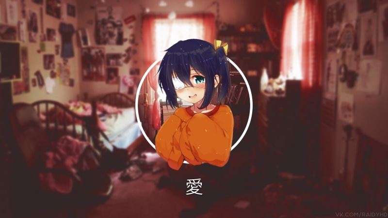 Chuunibyou demo Koi ga Shitai!, illuminated, disguise, day, art and craft, anime, room, representation, real people, one person, anime girls, front view