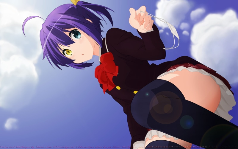 low angle view, cloud - sky, toy, sunny, art and craft, multi colored, 2K, balloon, Takanashi Rikka, heterochromia, animal representation, flowering plant