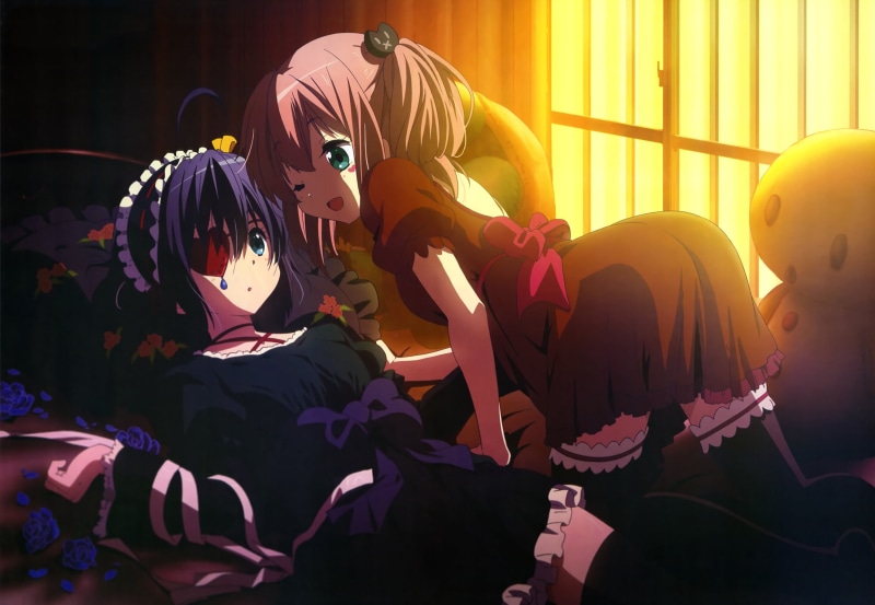 nature, lifestyles, costume, toy, sunlight, Takanashi Rikka, anime girls, human representation, anime, Shichimiya Satone, creativity, domestic animals