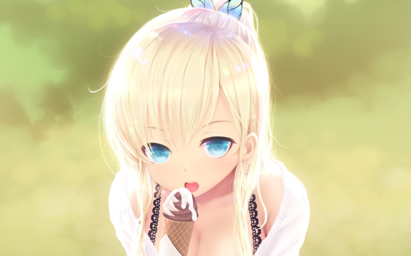 hair, Boku wa Tomodachi ga Sukunai, women, blonde, 1080P, human face, portrait, headshot, looking at camera, front view, hairstyle, obscured face, real people