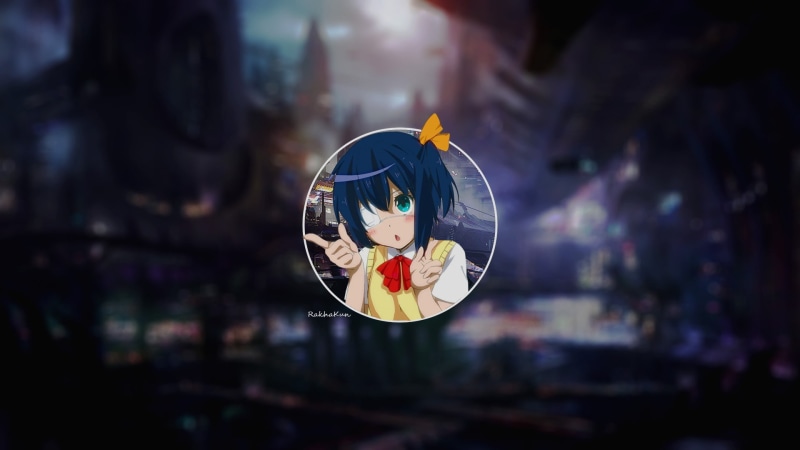 nature, circle, close-up, anime, holding, purple, safety, Chuunibyou demo Koi ga Shitai!, reflection, outdoors, no people, anime girls, Takanashi Rikka