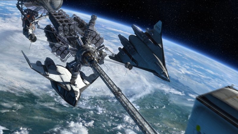 spaceship, digital, planet earth, orbiting, sea, aerospace industry, technology, Avatar, airplane, satellite view, 1080P, science, mode of Transport