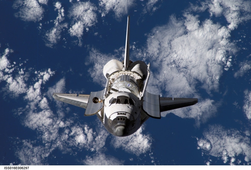black, spaceship, approach, space, cloud - sky, space exploration, blue, gray, air, mission, outdoors, airplane, motion, no people, 1080P, ship, mode of transportation