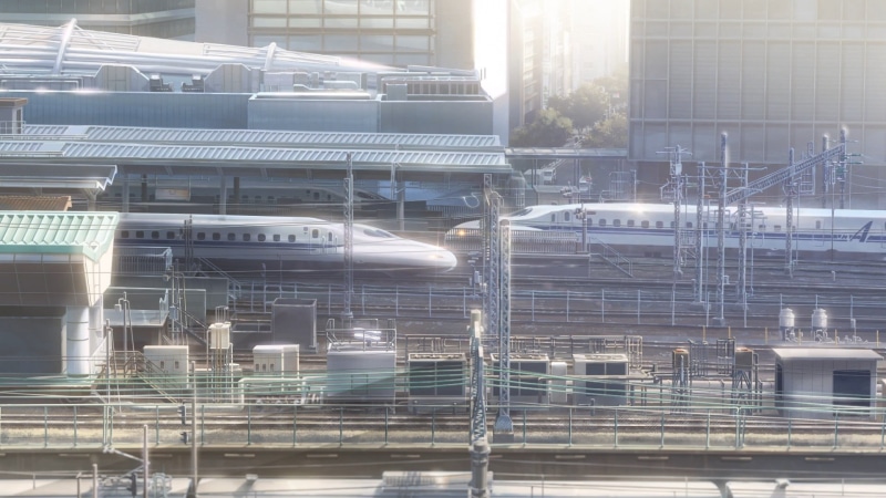 pipe - tube, day, construction industry, sunlight, transparent, train station, train, factory, building, staircase, built structure, Kimi no Na Wa, glass - material