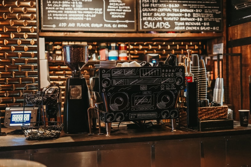 indoors, western script, beer, black, fireplace, bar - drink establishment, business, coffee shop, still life, alcohol, retro styled, bar counter, 2K