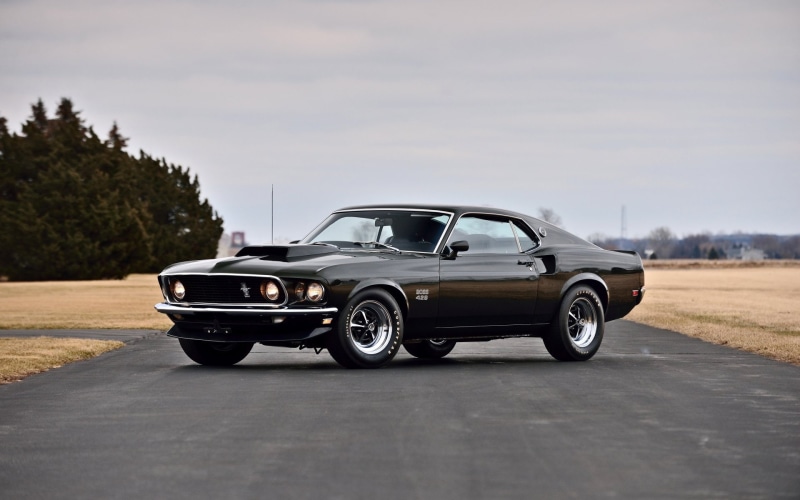 Ford, Fastback, Ford Mustang Boss 429, Black Car, Muscle Car, Car, 1080P