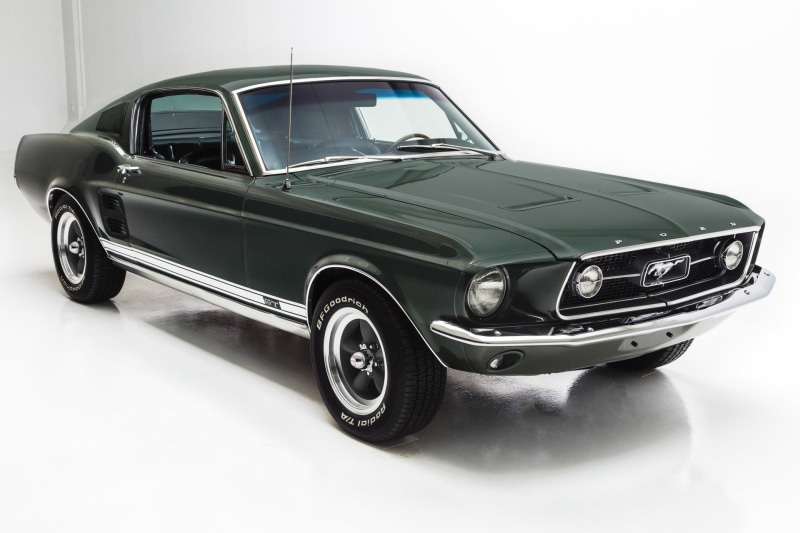 ford, (gt), cars, 1080P, fastback, 1967, mustang, green