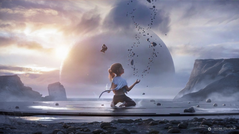 1080P, Earth, nature, digital art, collignon, digital, antoine, px, fantasy, Landscape, fantasy art, art, planet, hd, children, Antoine Collignon, x, sunsets