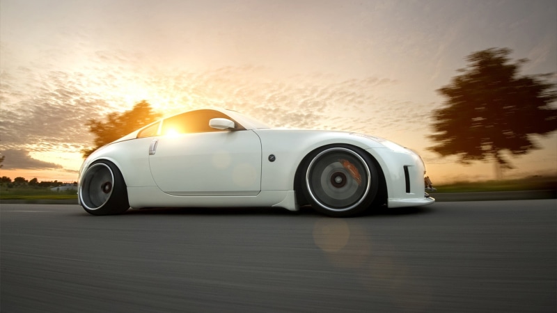 sunlight, hd, sunset, motion, cars, nissan, blur, 1080P, z, 350z