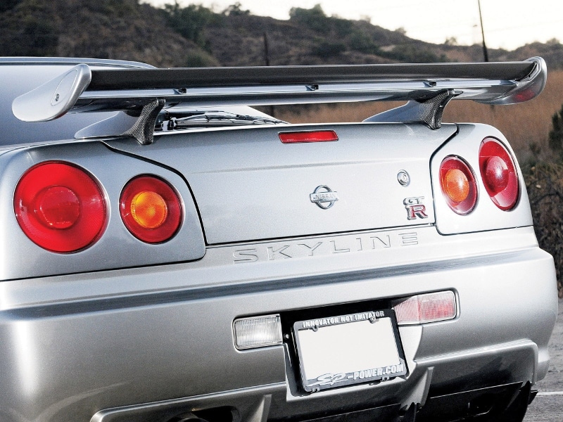 art, view, gray, back view, vehicles, hd, skyline, back, closeup, gtr, 720P, close-up, cars, r, Nissan
