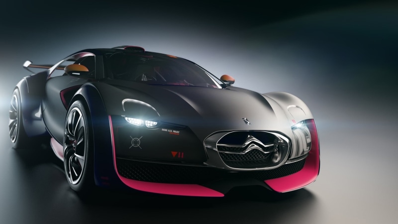 auto racing, motor vehicle, sports car, professional sport, luxury, mode of transportation, studio shot, 1080P, sports, Citroen Survolt, racecar, clean