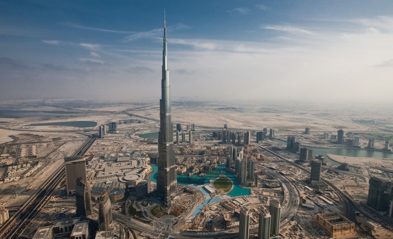 travel, no people, dubai, gray, travel destinations, sky, residential district, united, khalifa, burj khalifa, day, aerial view, burj khalifa, arab, the tallest building in the world