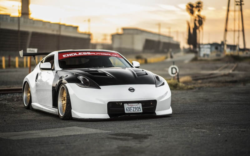 Tuning, stance, nissan, 1080P, white, z, sports, nissan 370z, opel, car