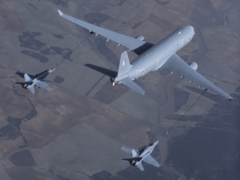 Airbus A330-MRTT, height, refueling, the F-18, Royal Australian air force, the area, 1080P