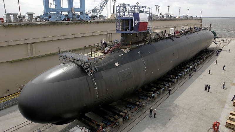 freight transportation, 1080P, military, day, outdoors, architecture, ship, Seawolf-class submarine, mode of transportation, business, water, industry