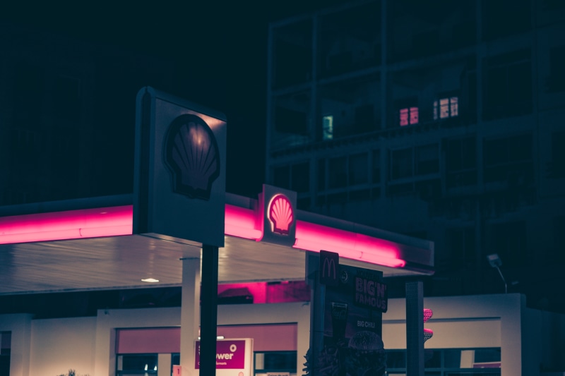 communication, gas station, lightroom, light, lighted, pump, information, no people, love, station, city, pink color, chell, lighting equipment, architecture