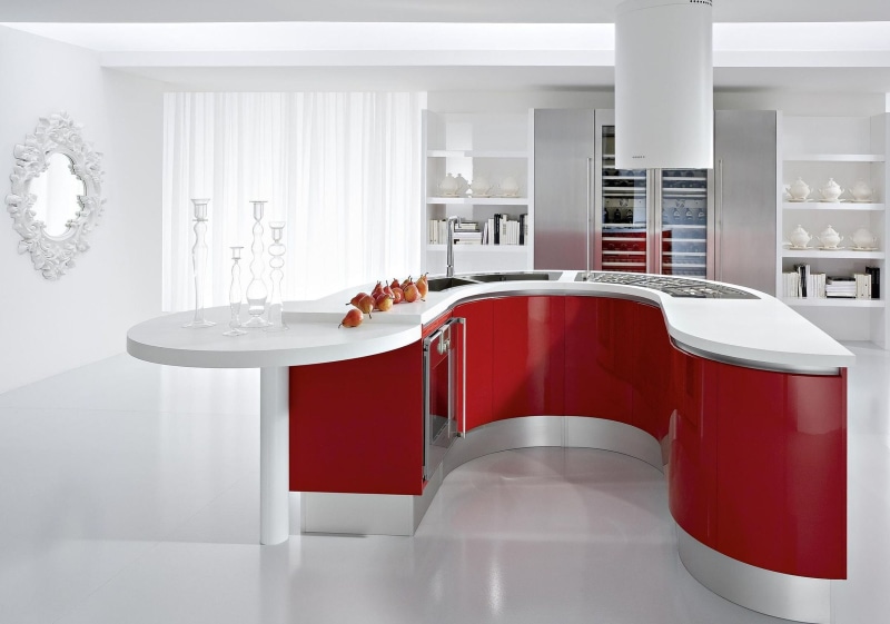 apartment, pear, style, seat, illustration, home Interior, indoors, electric lamp, decoration, red, home, tile, kitchen Counter, window, wealth, room, faucet